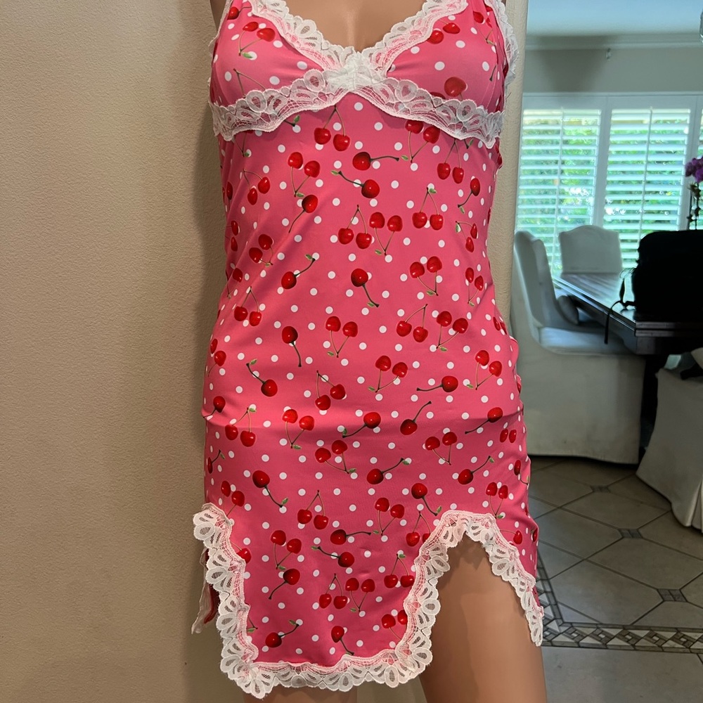Cherry lingerie dress